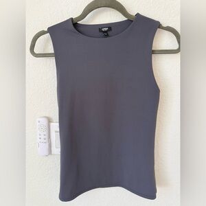 Express Sleeveless Crewneck Tank Top — Dark Charcoal